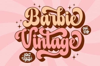 Vintage Barbie Font Styles & Design Uses