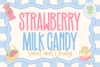 Strawberry Milk Candy Font for Sweet Designs