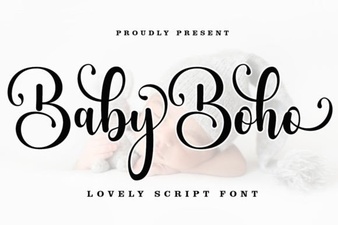 Beautiful Boho Fonts for Nursery & Kids' Projects
