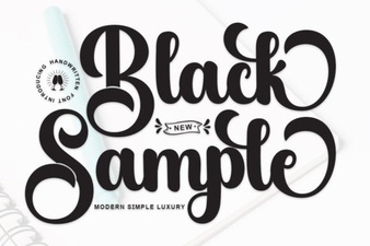 Free Black Sample Font for Creative Projects