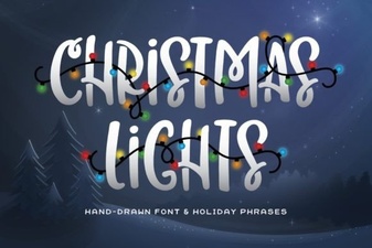 Designing with Christmas Lights Font Styles