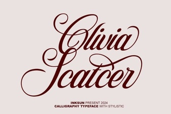 Olivia Scatter Font for Creative Design Projects